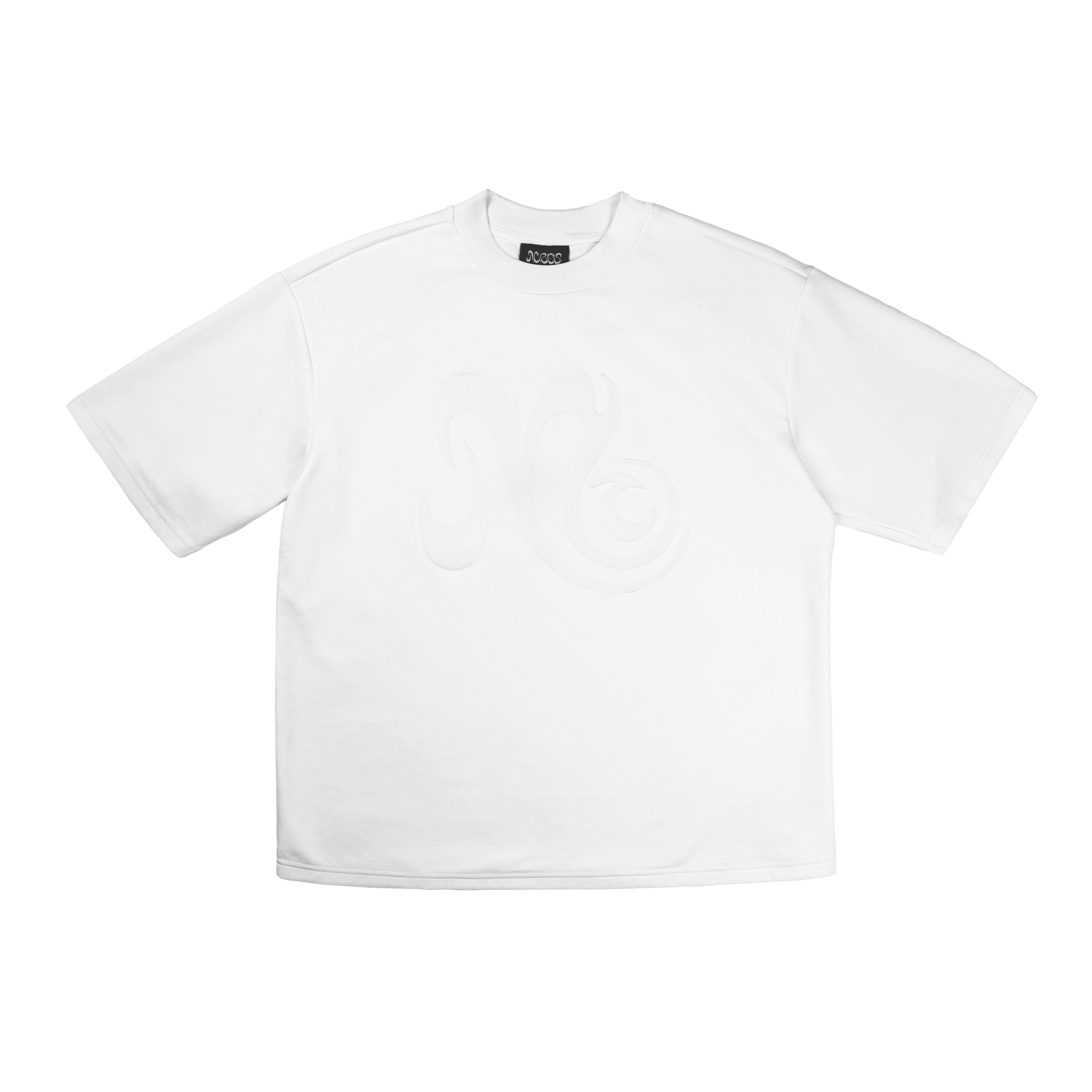 EMBOSSED TEE - PURE WHITE